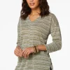 Outlet Animal Stripe Tunic Women Tops