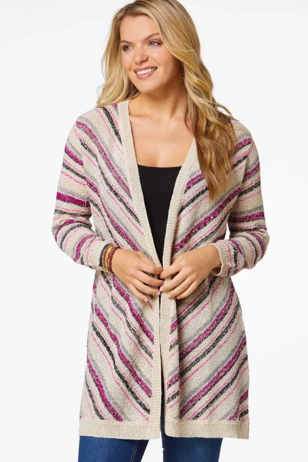 Cheap Berry Chevron Cardigan Women Sweaters