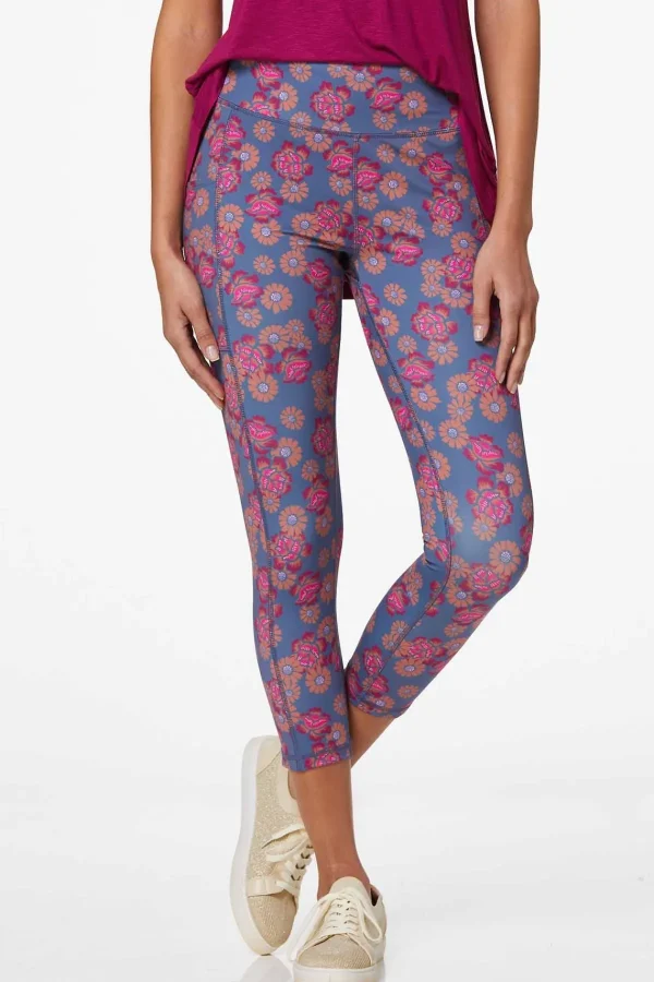 Best Sale Berry Floral Leggings Women Cropped Pants