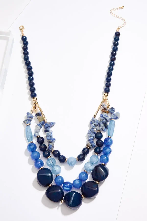Best Sale Blue Mix Layered Necklace Women Necklaces