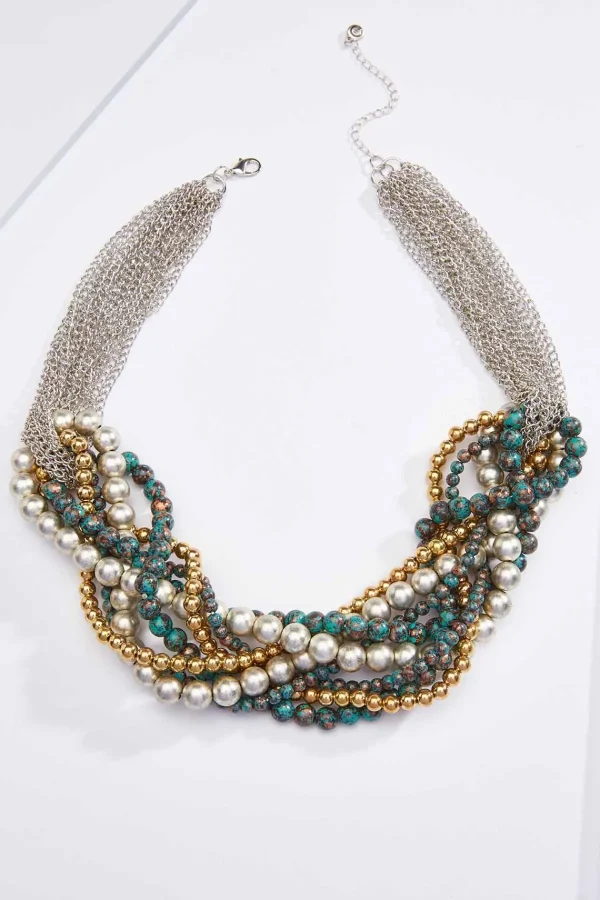 Sale Braided Bead Chain Necklace Women Necklaces