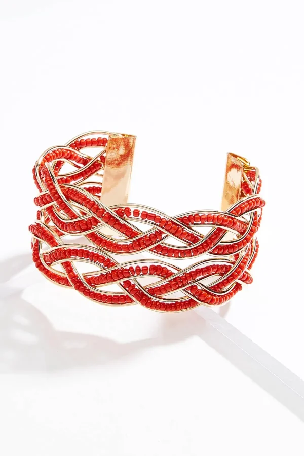 Best Sale Braided Seed Bead Cuff Bracelet Women Bracelets