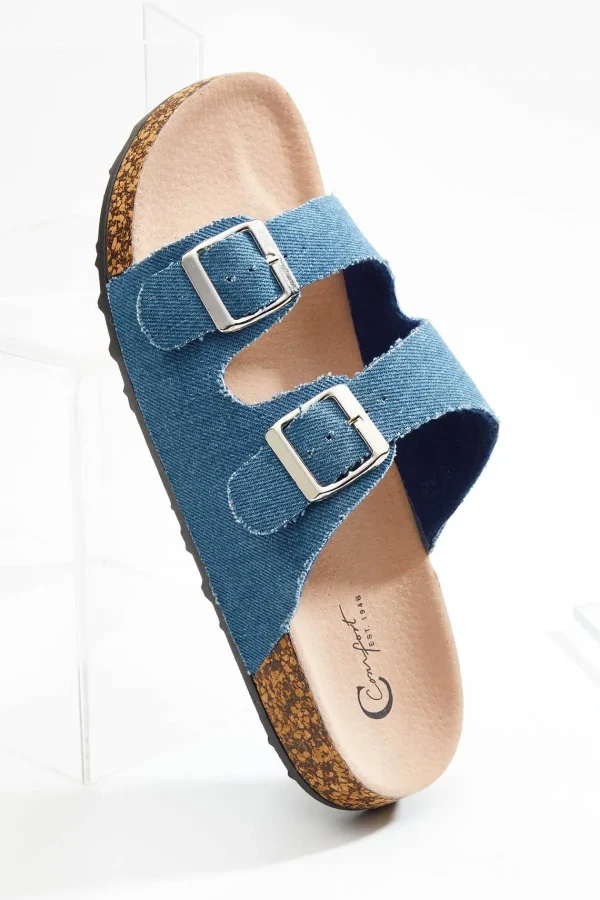 Outlet Buckle Sandals Women Flats