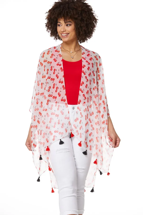 Clearance Cherry Kimono Women Cover Ups