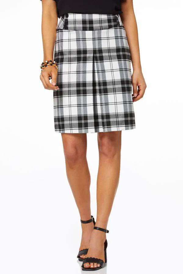 Best Sale Contrast Plaid Skirt Women Skirts