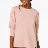 Sale Contrast Stitch Sleeve Sweatshirt Women Tops