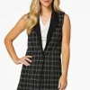 Best Contrasting Plaid Vest Women Jackets & Vests