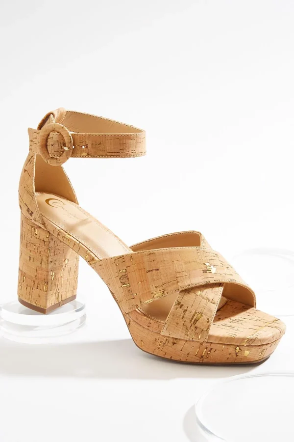 Online Cork Crossband Heeled Sandals Women Heels