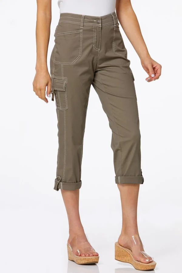 Store Cropped Utility Pants Women Cropped Pants