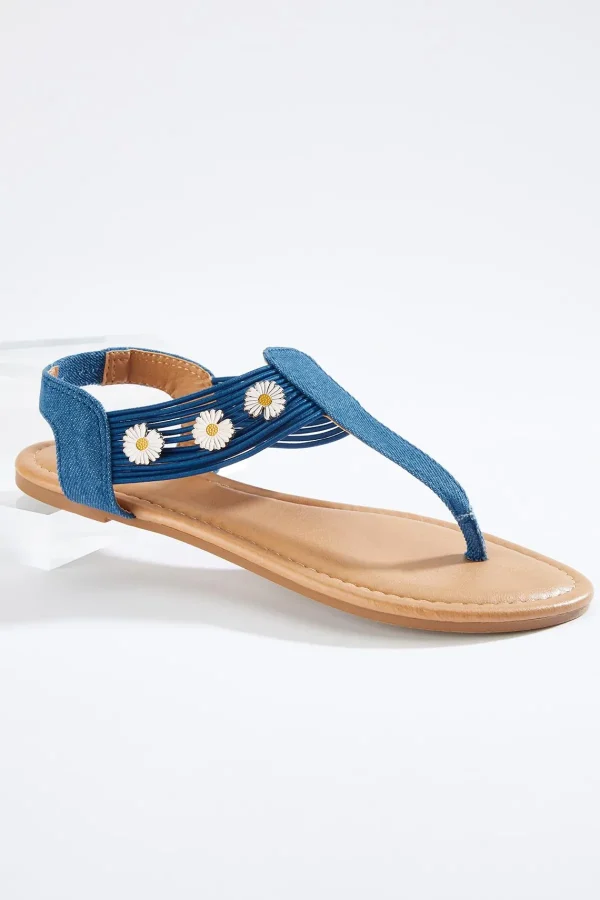 Shop Daisy Embellished Stretch Sandals Women Flats