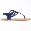 Fashion Embellished Stretch Band Sandals Women Flats