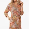 Discount Floral Patchwork Shirt Dress Women Dresses