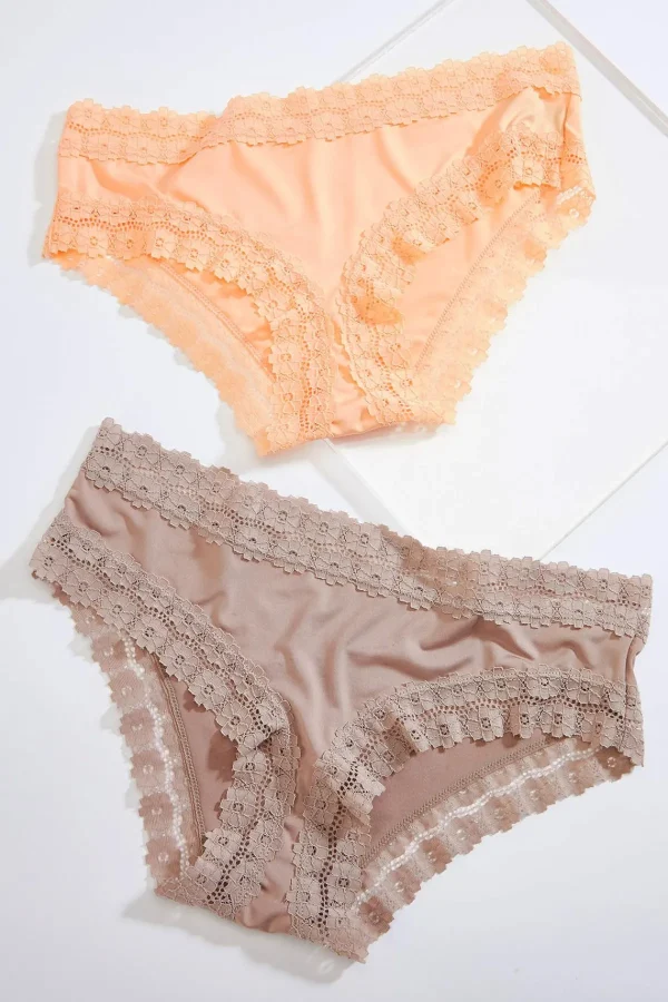 Clearance Floral Trim Panty Set Women Intimates
