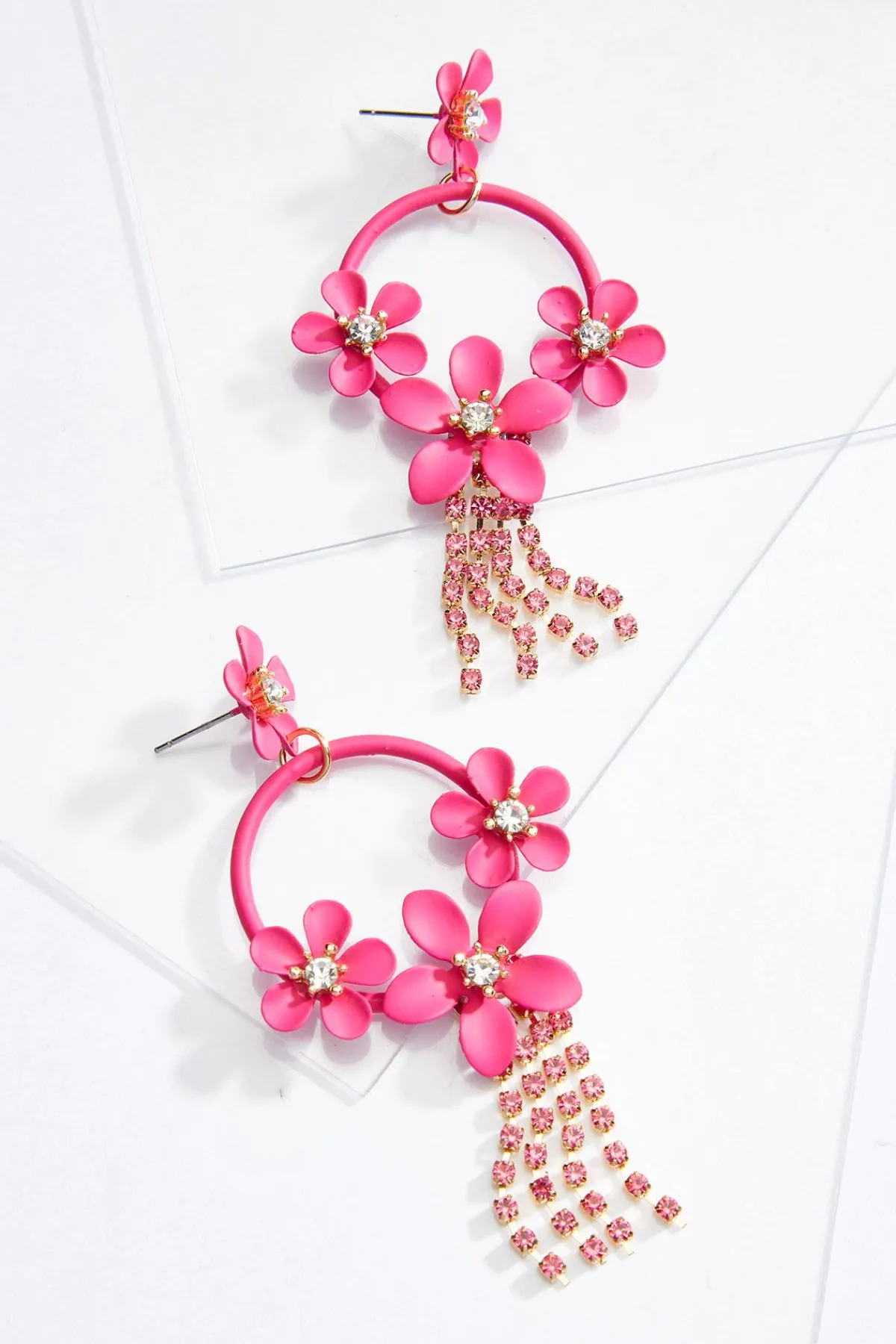 flower_rhinestone_tassel_earrings_0.webp Cheap Flower Rhinestone Tassel Earrings Women Earrings