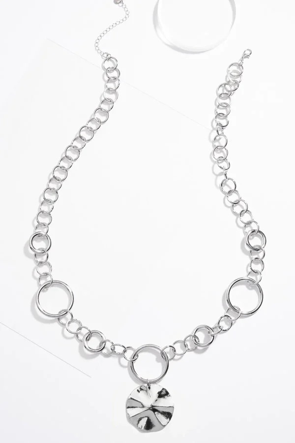 Sale Hoop Link Disc Necklace Women Necklaces