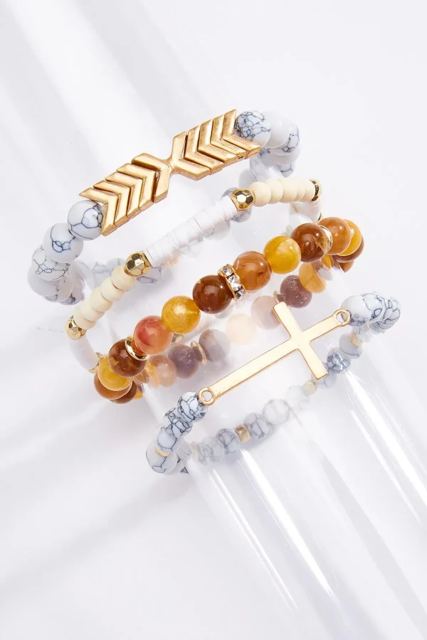 Sale Inspirational Stretch Bead Bracelet Set Women Bracelets