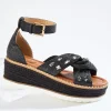 Hot Jewel Twist Platform Wedge Sandals Women Wedges