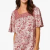 Clearance Lacy Square Neck Top Women Tops