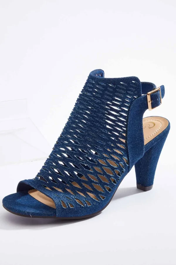 Discount Laser Cut Heels Women Boots & Booties