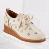 Best Sale Laser Cut Wedge Oxfords Women Wedges