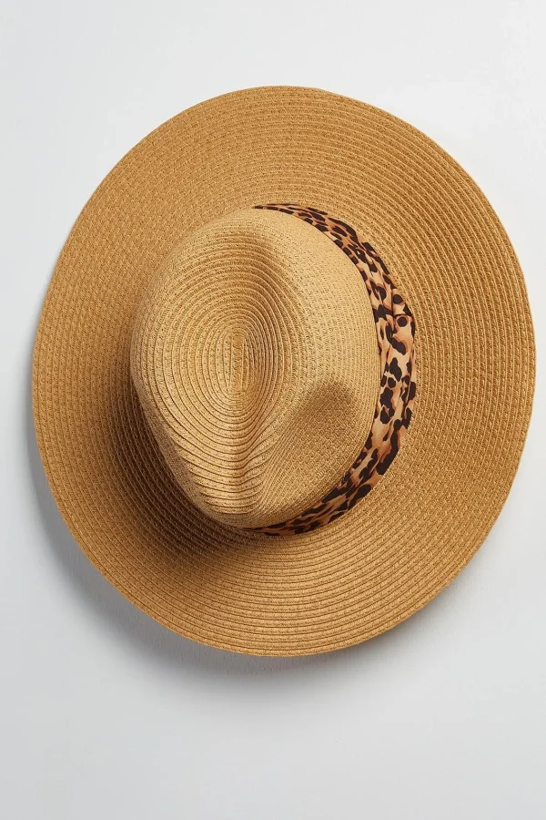 Clearance Leopard Band Straw Hat Women Hats & Hair