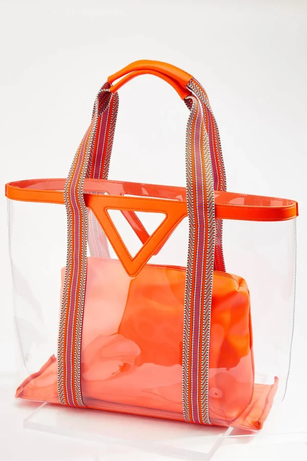 Clearance Lucite Oversized Tote Set Women Handbags