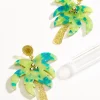 Outlet Lucite Tropical Palm Earrings Women Earrings