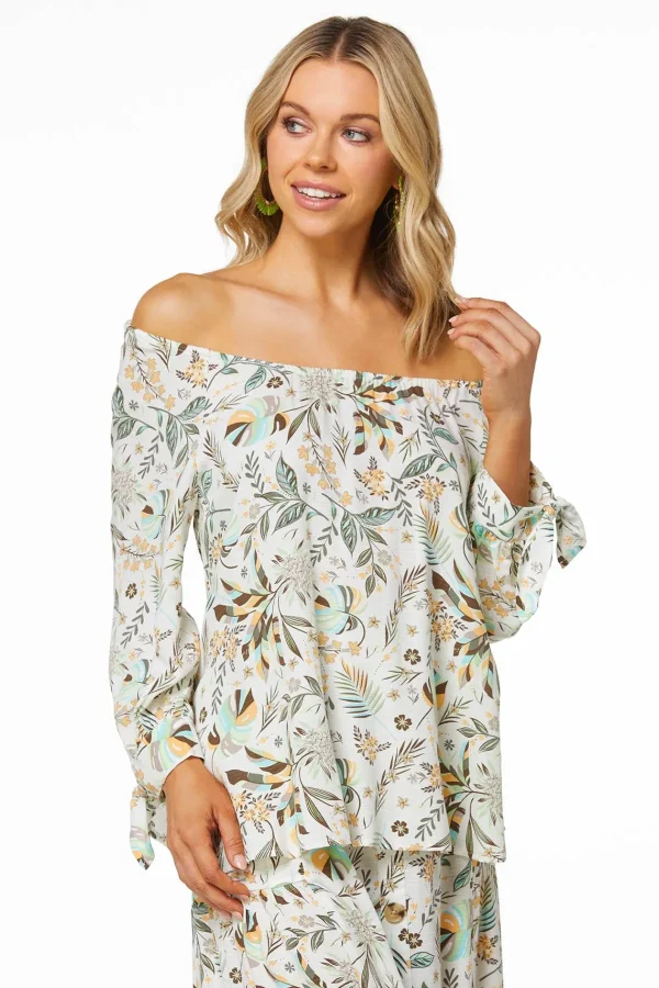 Best Maui Palm Print Top Women Sets & Suiting