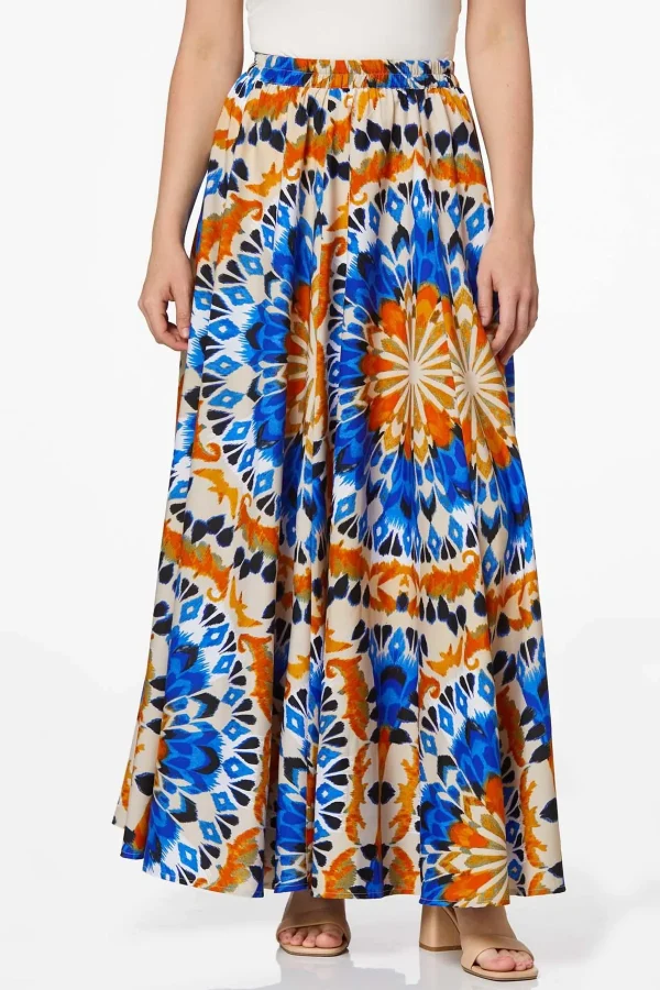 Cheap Medallion Burst Maxi Skirt Women Skirts