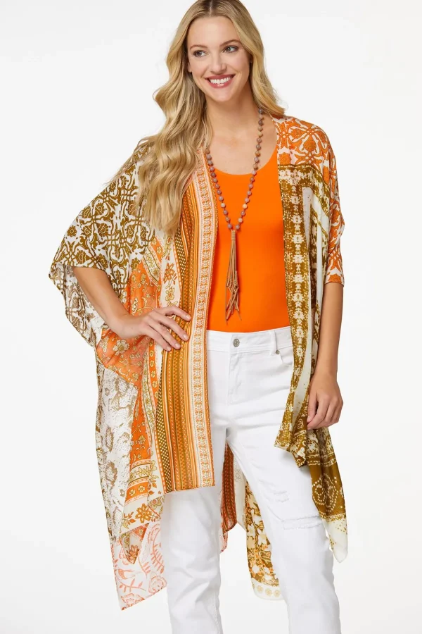 Cheap Mix Print Kimono Women Cover Ups