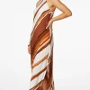 Best Sale Natural Stripe Maxi Dress Women Dresses