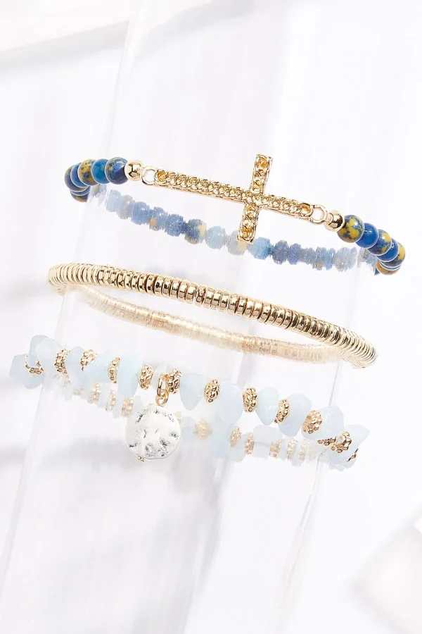 Sale Navy Cross Bracelet Set Women Bracelets