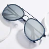 Shop Navy Glitter Mirrored Sunglasses Women Sunglasses