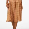 Sale Peach Blossom Midi Skirt Women Skirts