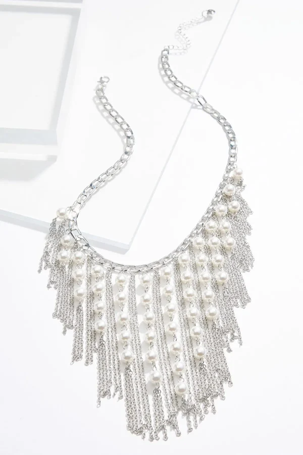 Best Sale Pearl Chain Fringe Necklace Women Necklaces