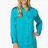 Clearance Petite Solid Satin Tunic Women Tops