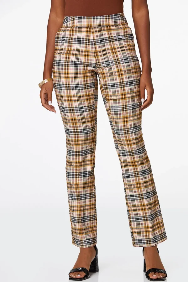 Best Sale Plaid Pullon Pants Women Pants