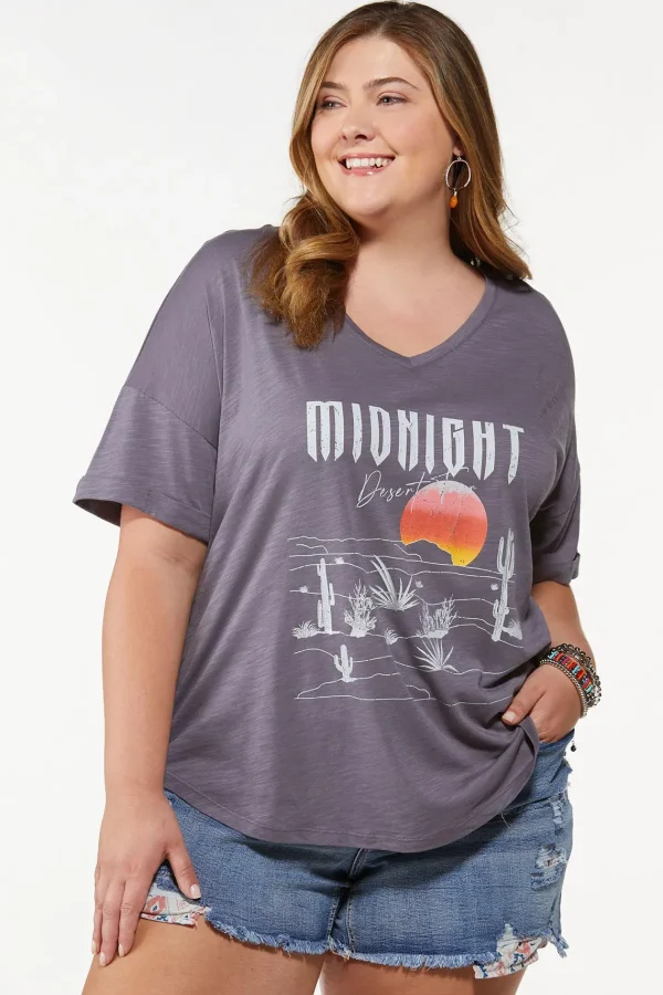 Best Sale Plus Size Desert Graphic Tee Women Tops