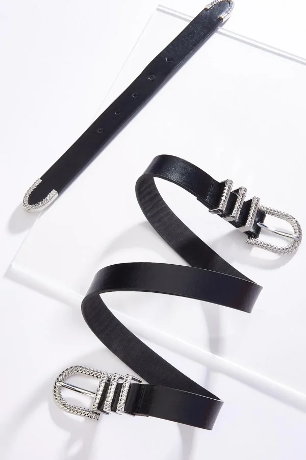 Best Plus Size Double Buckle Black Belt Women Belts