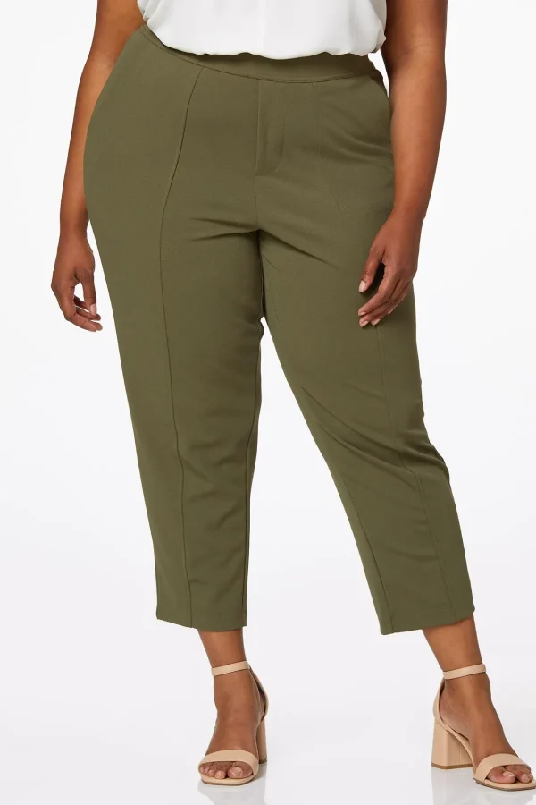 Best Sale Plus Size Green Slim Pants Women Pants