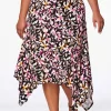Discount Plus Size Kona Floral Midi Skirt Women Skirts