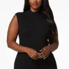 Discount Plus Size Mock Neck Ribbed Sweater Women Sweaters