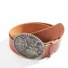 Best Sale Plus Size Western Medallion Buckle Belt Women Belts