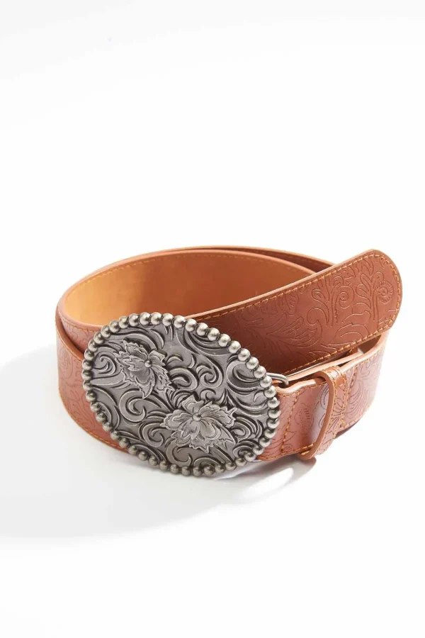 Best Sale Plus Size Western Medallion Buckle Belt Women Belts