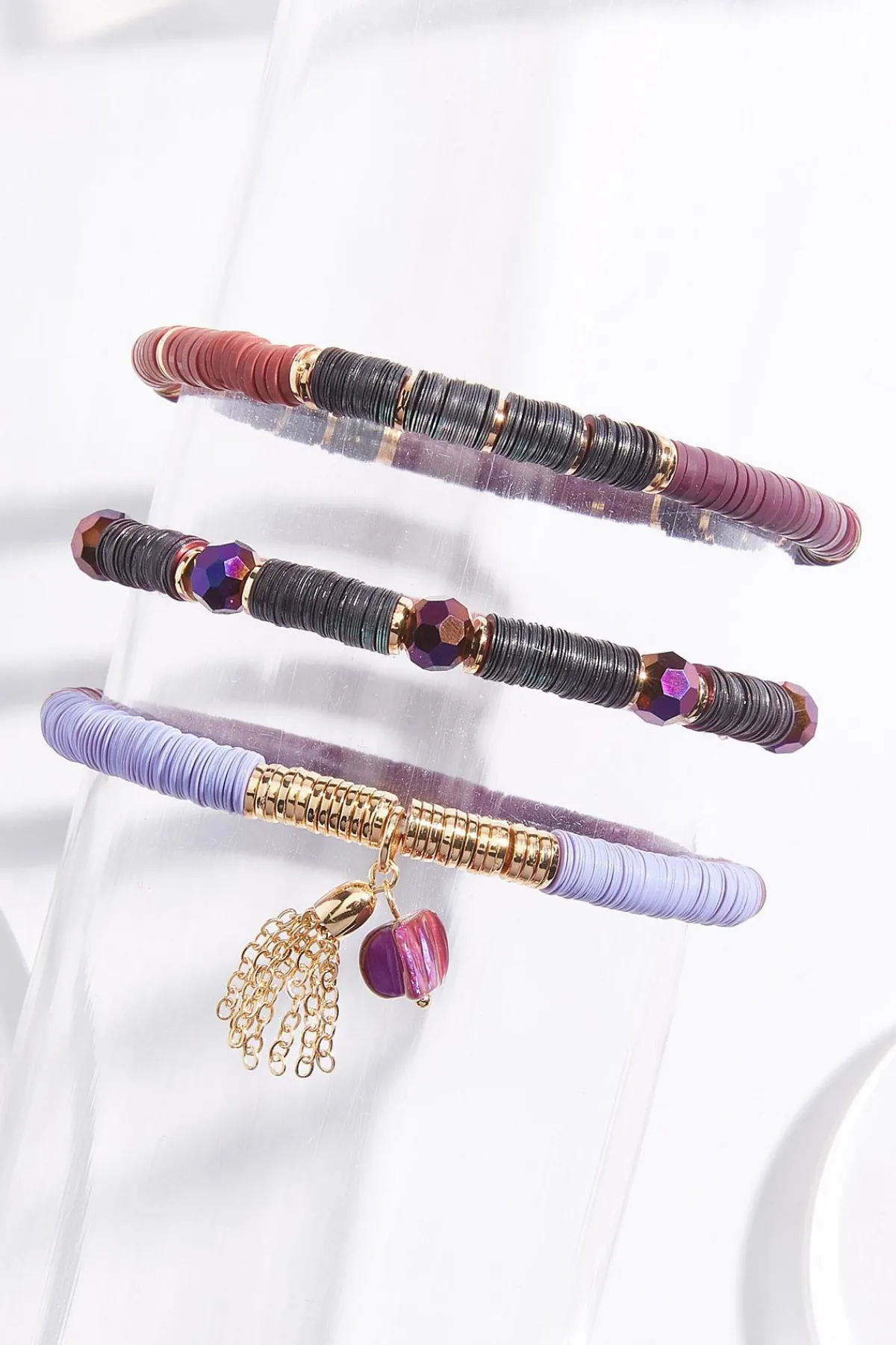 rubber_disc_stretch_bracelet_set_0.webp Best Rubber Disc Stretch Bracelet Set Women Bracelets