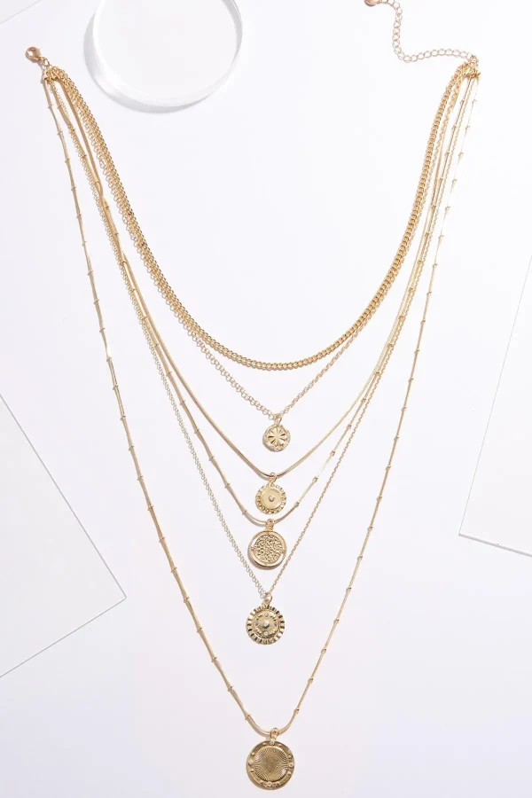 Outlet Shaky Coin Multi Layer Necklace Women Necklaces