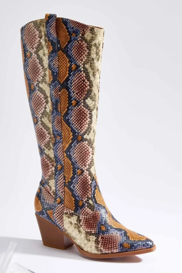Online Snakeskin Tall Boots Women Boots & Booties