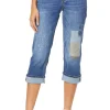 Flash Sale Stitch Patchwork Cropped Jeans Women Cropped Pants