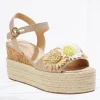 Hot Straw Flower Platform Wedges Women Wedges