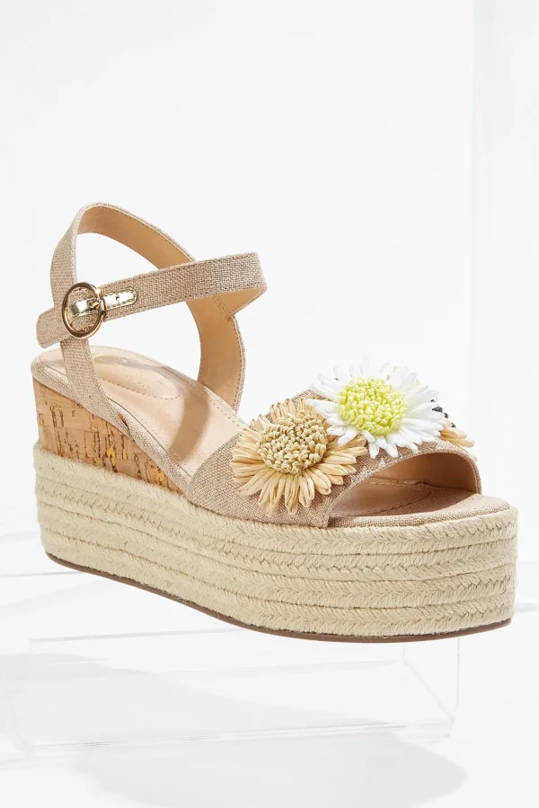 Hot Straw Flower Platform Wedges Women Wedges